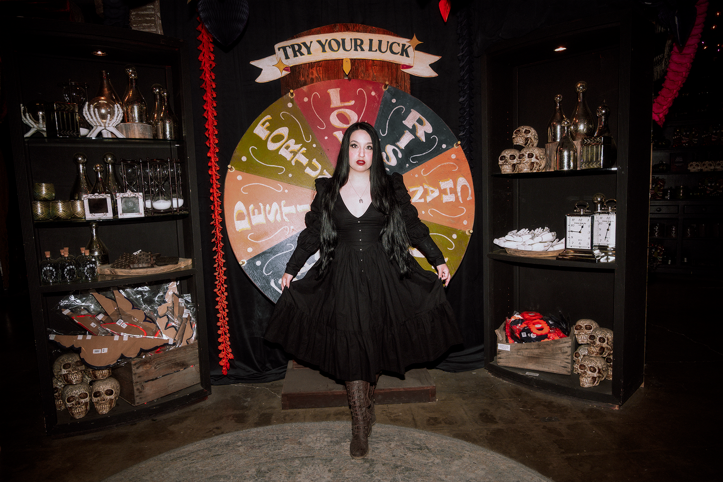 The "October" Dress in MANSION BLACK