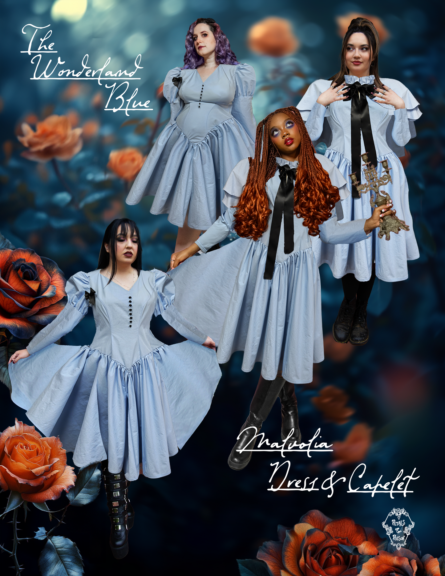 ARCHIVE: The "Malvolia" Dress in WONDERLAND BLUE