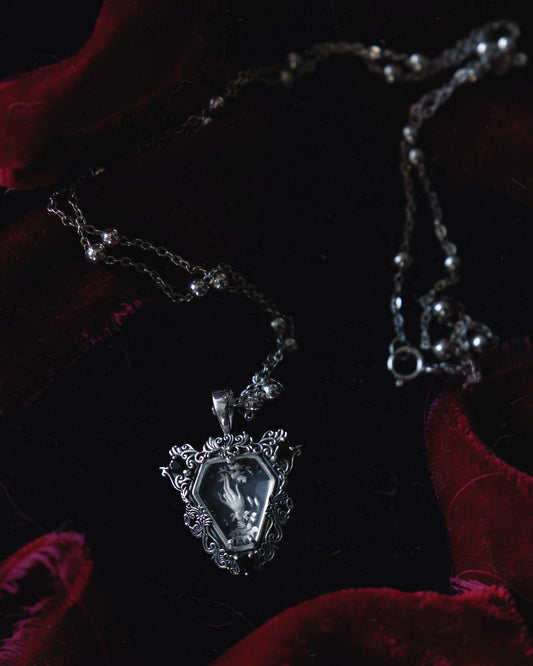 The Glass Casket "Mourning Hand" Necklace