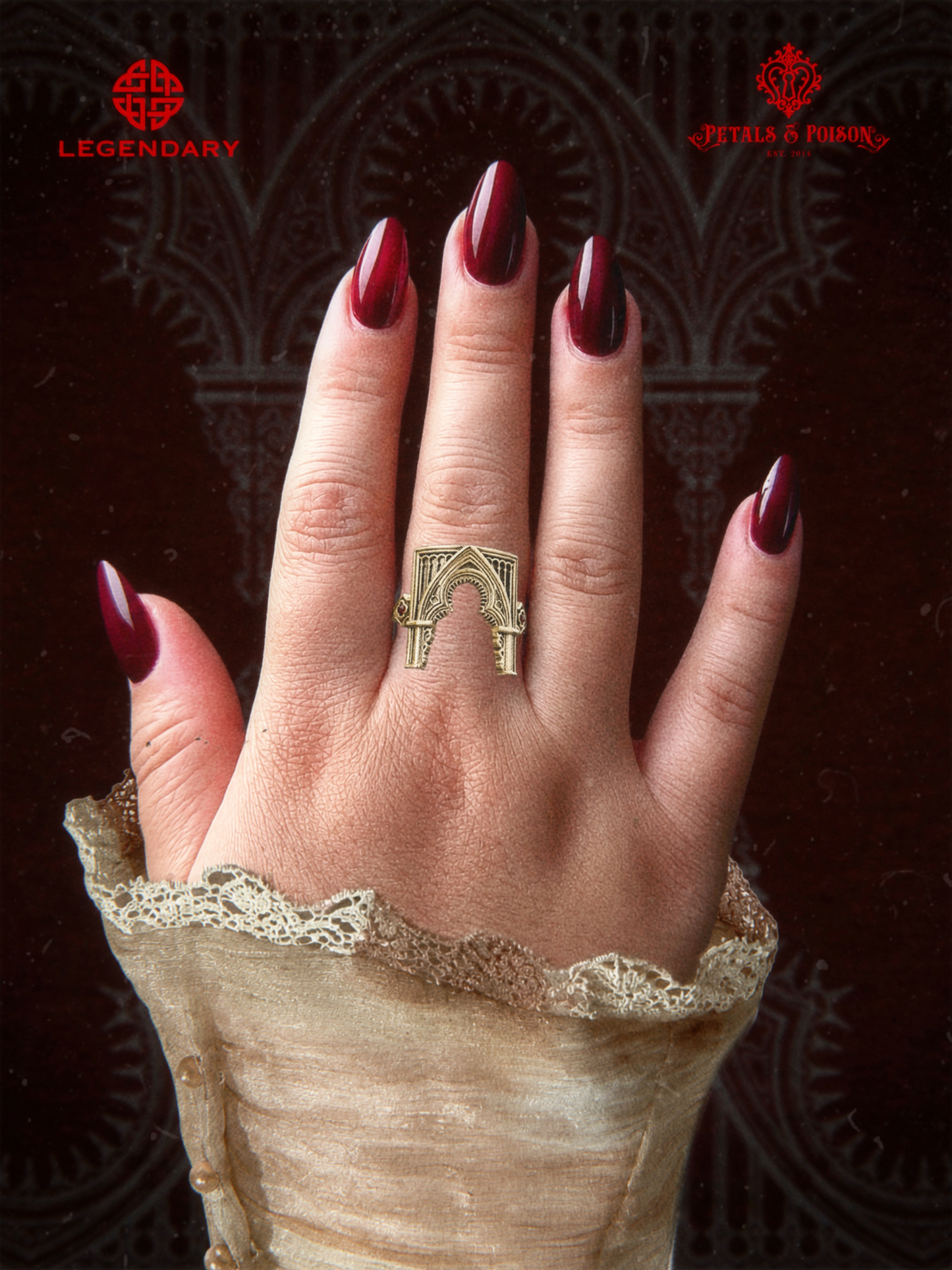 GOLD CRIMSON PEAK™ The "Allerdale Arches" Ring