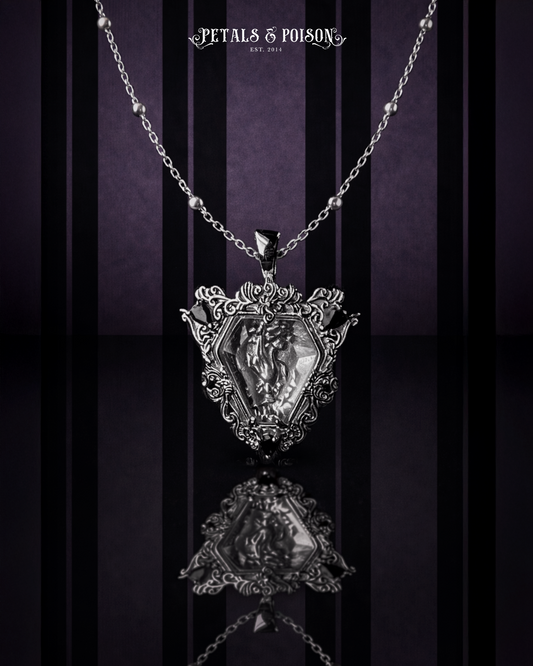 The Glass Casket "Mourning Hand" Necklace