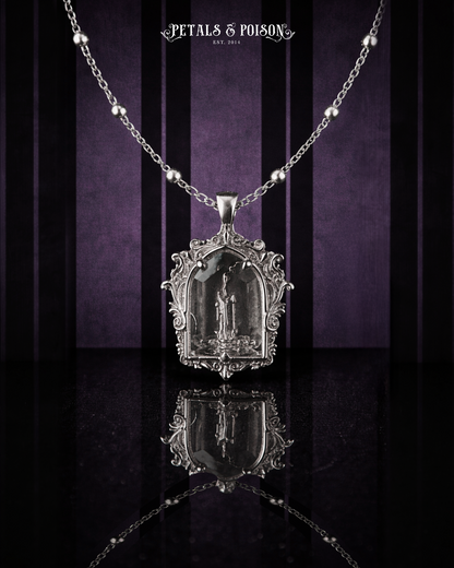 The Glass Casket "Mourning Candle" Necklace