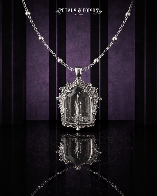 The Glass Casket "Mourning Candle" Necklace