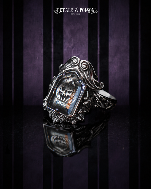 SEASONAL: The "Sleepy Hollow” Glass Casket Ring