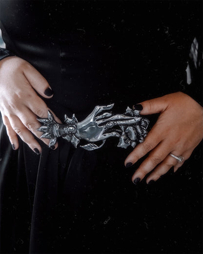 The "Lucerna: Mourning Hand” Belt Buckle