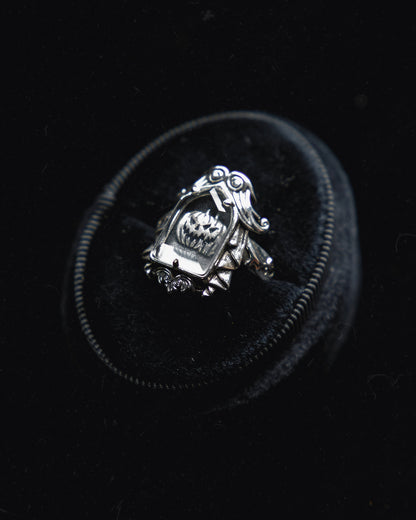 The "Sleepy Hollow” Glass Casket Ring