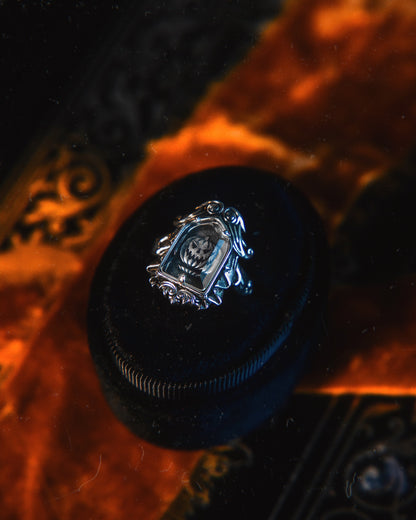 The "Sleepy Hollow” Glass Casket Ring