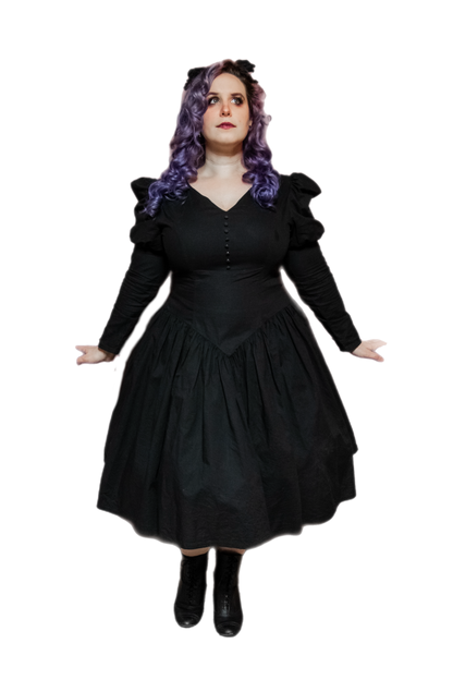 ARCHIVE: The "Malvolia" Dress in MANSION BLACK