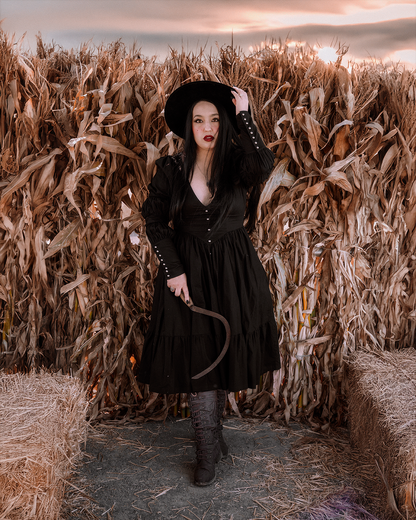 The "October" Dress in MANSION BLACK