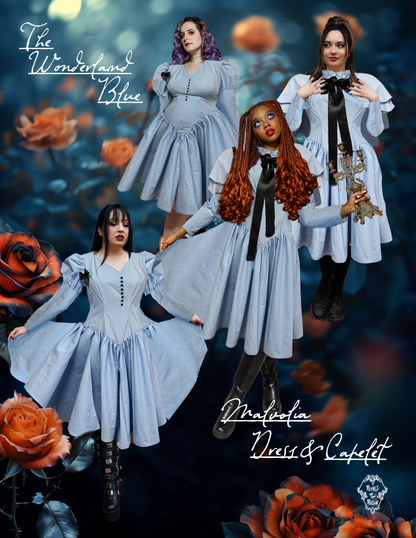 ARCHIVE: The "Malvolia" Dress in WONDERLAND BLUE