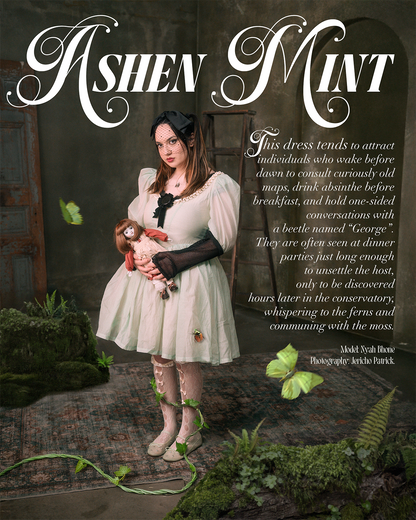 The "Baudelaire" Dress in ASHEN MINT