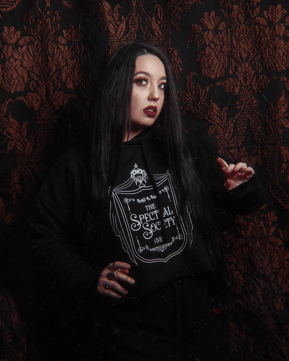 The "Spectral Society" Crop Hoodie