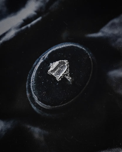 The "Mourning Candle” Glass Casket Ring