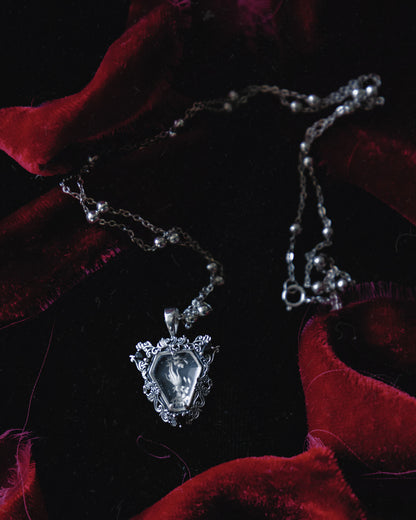 The Glass Casket "Mourning Hand" Necklace