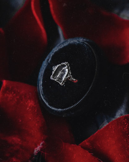 The "Mourning Candle” Glass Casket Ring