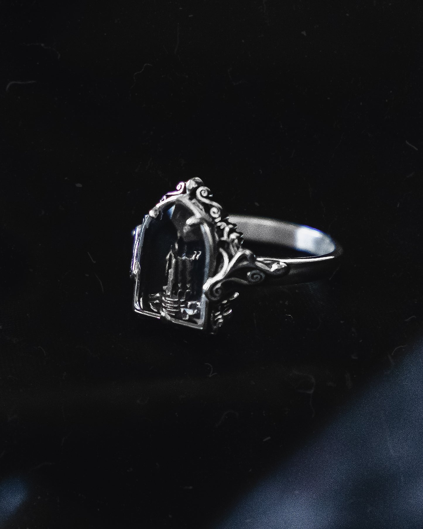 The "Mourning Candle” Glass Casket Ring