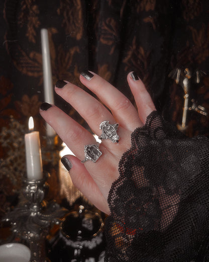 The "Mourning Candle” Glass Casket Ring