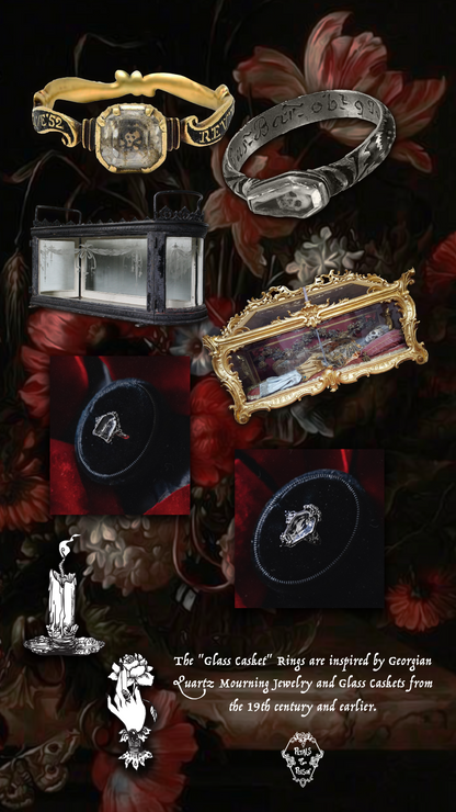 The "Mourning Candle” Glass Casket Ring